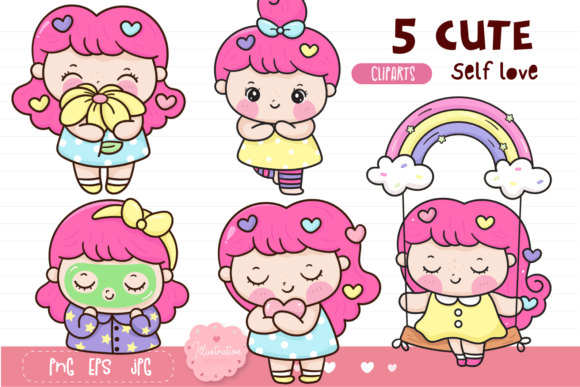 Bringing Self-Love to Life with Cute Girl Cartoon 2: The Ultimate Digital Asset for Your Creative Journey