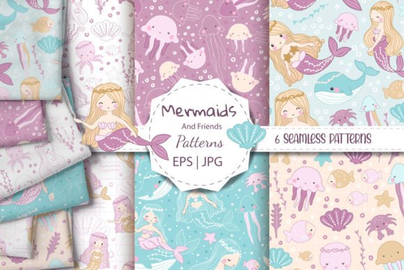Cute Mermaids Seamless Patterns Set: The Ultimate Solution for Creative Projects