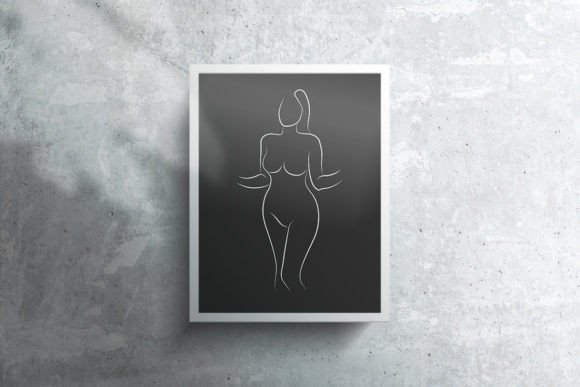 Drawing Line Art Sexy Woman Pose