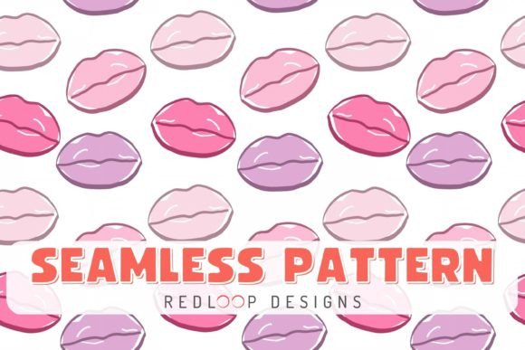 Glossy Lips Seamless Pattern: A Versatile Design Solution for Creators and Entrepreneurs