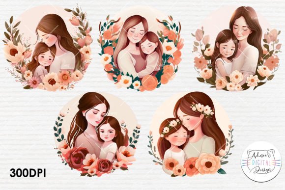 Mother s Day Clipart, Mom and Daughter: Elevating Your Creative Projects with Premium Digital Assets