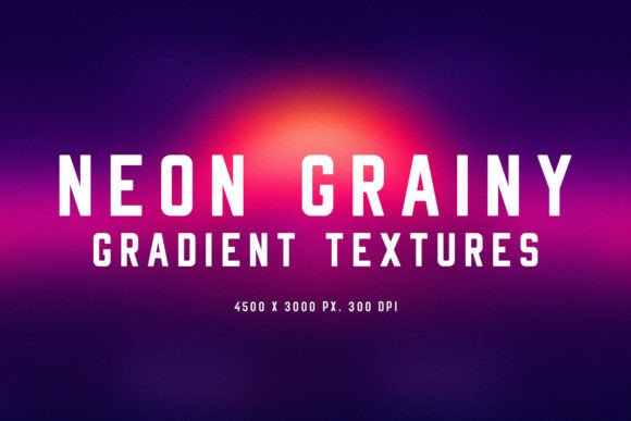 Neon Grainy Gradient Textures for Pro Designs