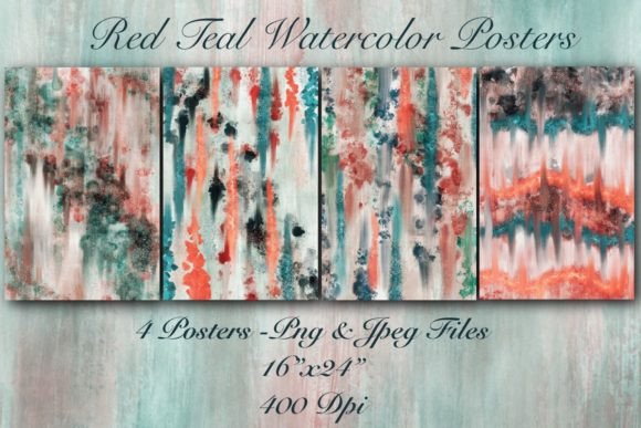 Red Teal Watercolor Posters: The Ultimate Guide to Modern Abstract Wall Art