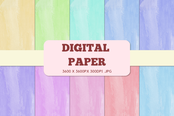 Soft 6 Digital Paper Watercolor