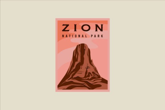 Zion National Park Minimalist Vintage